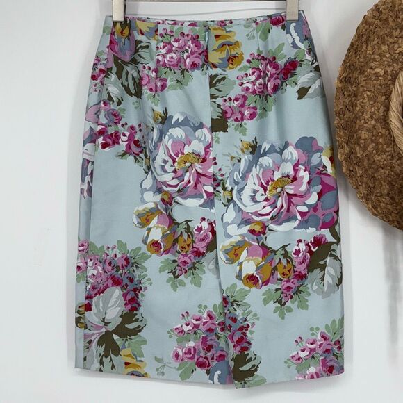 Renato Nucci Vintage Silk Floral 90s Pencil Skirt Knee Length size US 4 EU‎ 38 - Picture 2 of 9